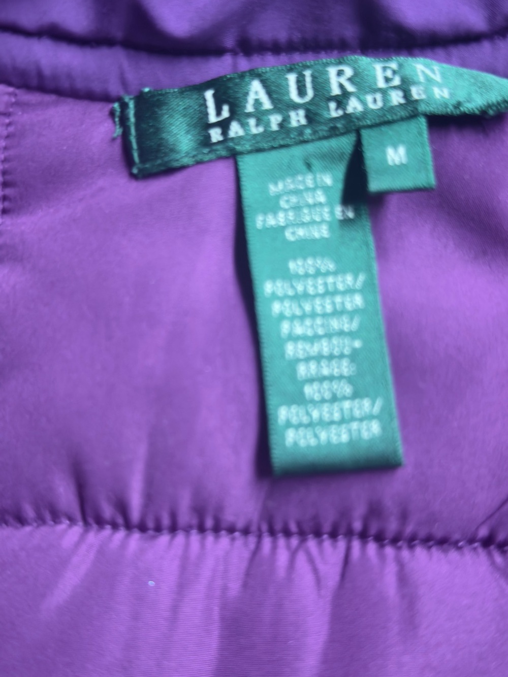 Lauren Ralph Lauren Purple Quilted Puffer Jacket - Picture 4 of 6